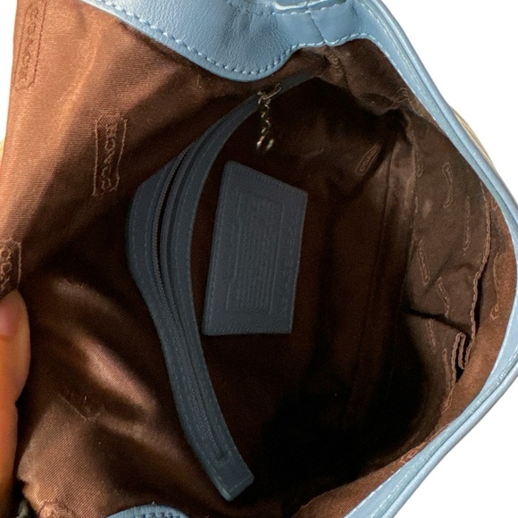 Coach Vintage Legacy Slim Flap Crossbody Vintage Glacier Blue Leather - Picture 7 of 11